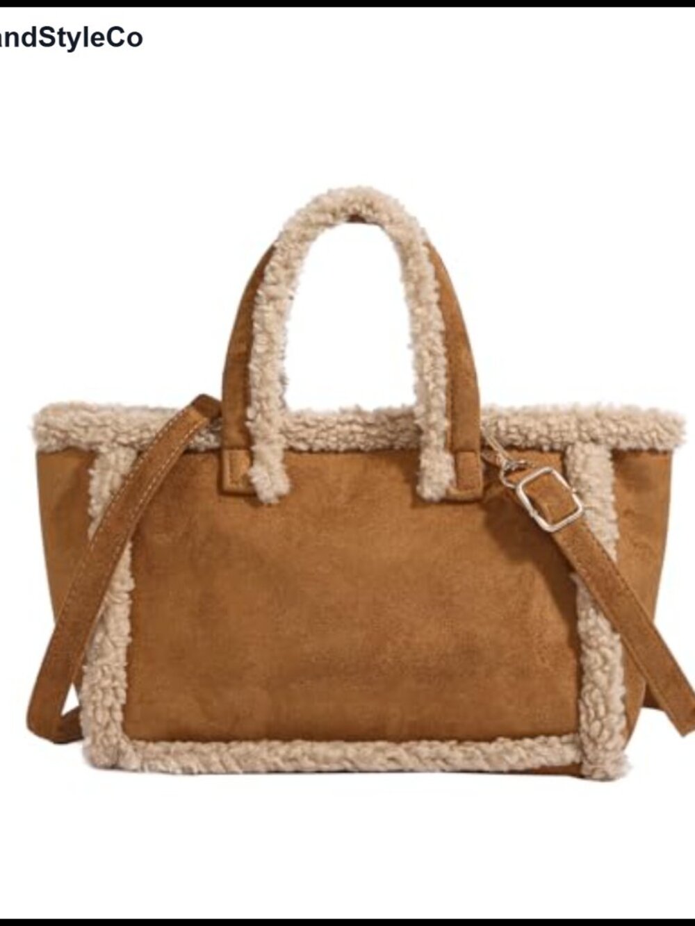 Faux Fur Shoulder Bag Plush Tote Fuzzy Handbag Crossbody Purse
